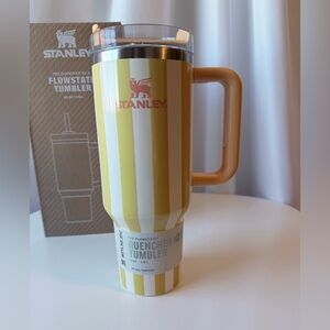 Limited Edition Stanley Yellow and White Striped Flowstate Tumbler